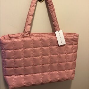 Pink quilted tote bag.  NWT